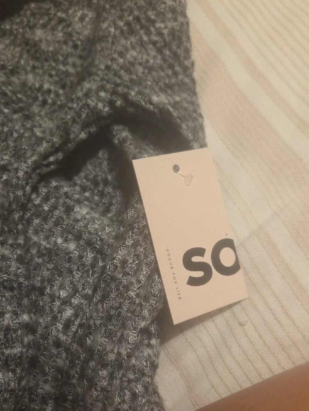 SO Gray Peplum Knit Sweater